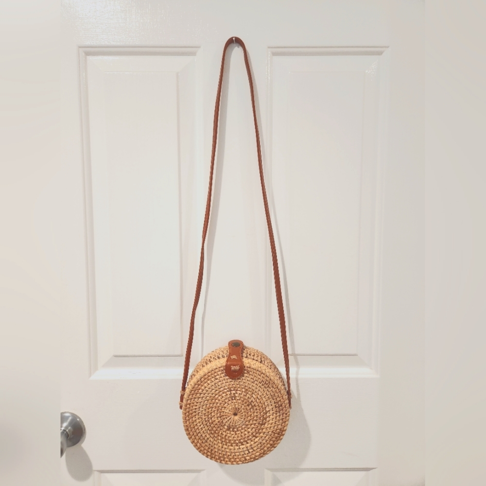 Small Rattan Crossbody Bag